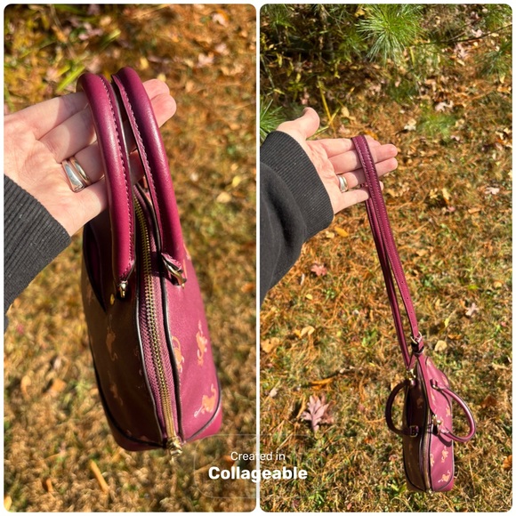 Coach Mini Sierra Dome Satchel & Wallet with a Party Cat Print - Picture 15 of 17